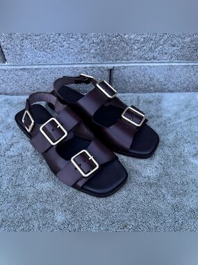 PENELOPE CHILVERS PORTOBELLO SLINGBACK WOMEN SANDALS BITTER BROWN SIZE US 5